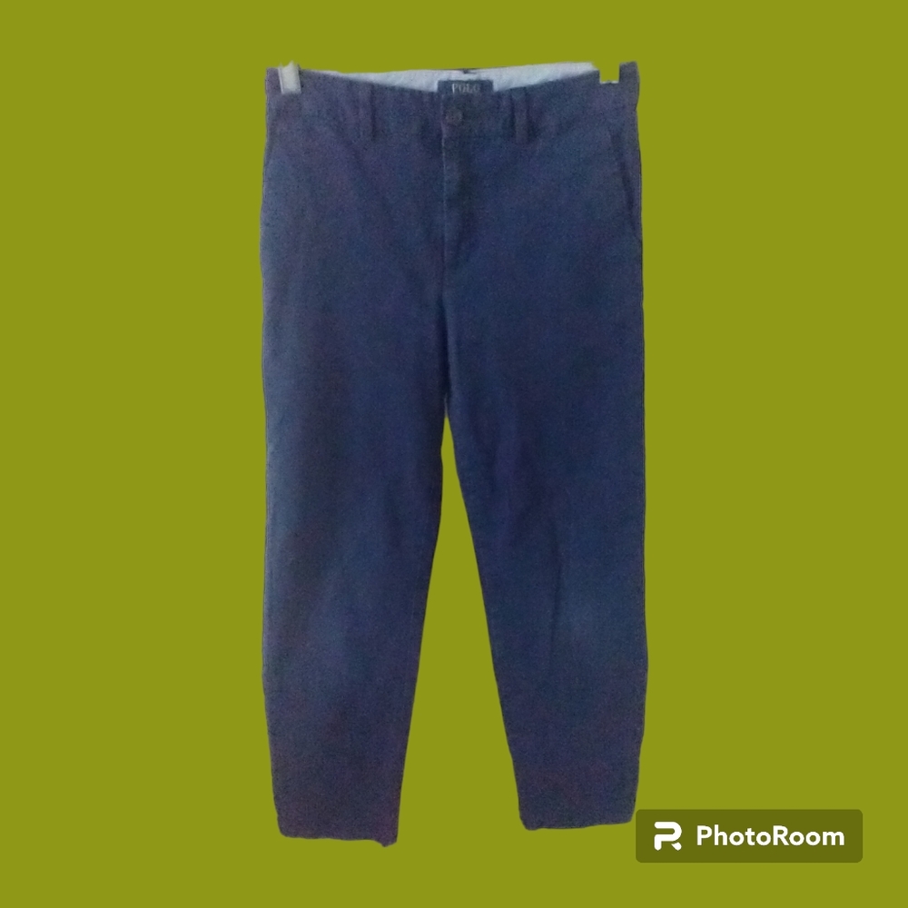 Polo Ralph Lauren Boys Size M 14 Navy Blue Cotton Chino Pants